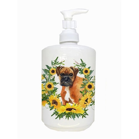 Carolines Treasures German Boxer Ceramic Soap Dispenser CK2832SOAP
